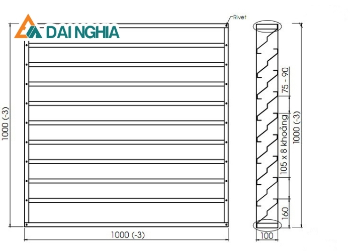 Cấu tạo lam gió Inox 304