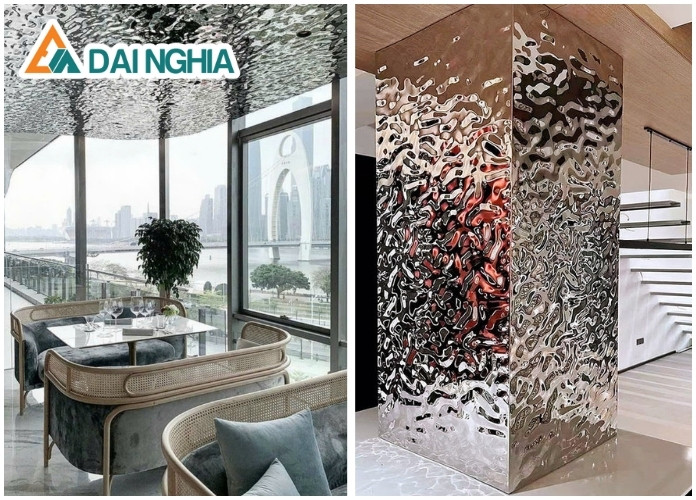 Ứng dụng của Inox 3D sóng nước