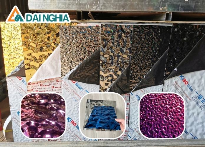 Ứng dụng nổi bật của Inox 3D tím gương