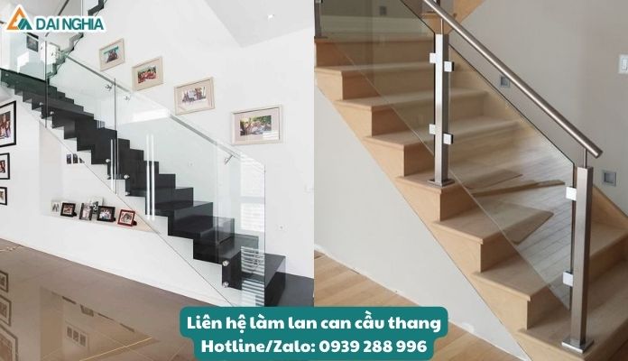 Tổng Hợp 50+ Mẫu Lan Can Cầu Thang Đẹp Chuẩn Phong Thủy & Ấn Tượng 11 Sự sang trọng và tinh tế của mẫu lan can cầu thang kính