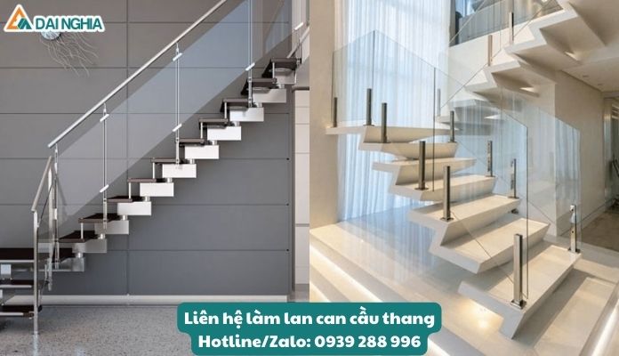 Tổng Hợp 50+ Mẫu Lan Can Cầu Thang Đẹp Chuẩn Phong Thủy & Ấn Tượng 12 Tạo sự kết nối và mở rộ trong không gian - Mẫu lan can cầu thang kính