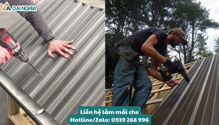 Hướng Dẫn Bảo Quản Mái Che Tôn Từ A - Z Cho Gia Chủ 7 Kiểm tra tình trạng đinh vít trên mái tôn