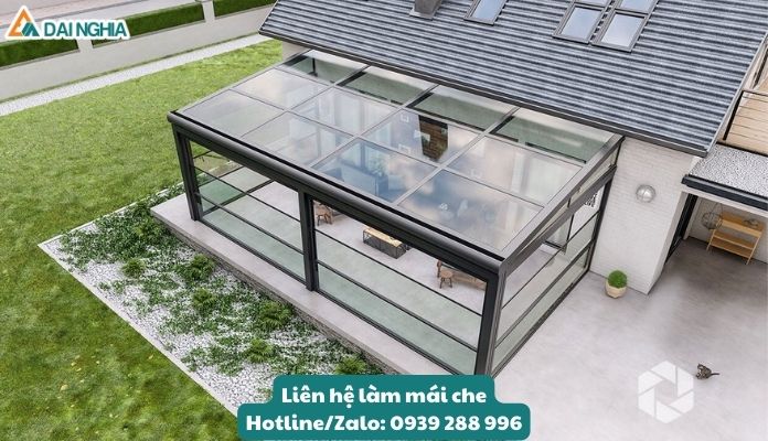 So Sánh Mái Che Poly Và Mái Che Kính Cường Lực 9 Công dụng của mái che kính cường lực