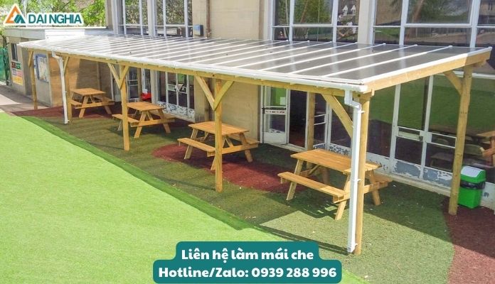 Những Mẫu Mái Che Poly Đẹp Và Sáng Tạo Cho Không Gian Sống 14 Mái che sân vườn, bàn ăn ngoài trời
