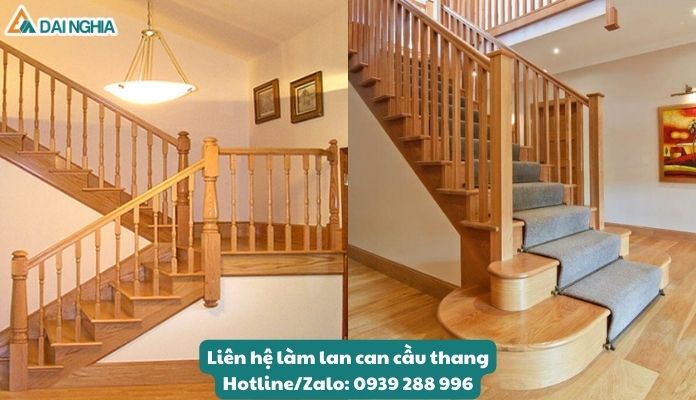 Tổng Hợp 50+ Mẫu Lan Can Cầu Thang Đẹp Chuẩn Phong Thủy & Ấn Tượng 2 Sự ấm cúng và tự nhiên của mẫu lan can cầu thang bằng gỗ