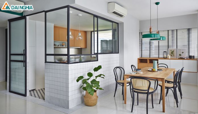 Các Loại Vách Ngăn Tường Phổ Biến Cho Phòng Ăn, Nhà Hàng 6 Vách ngăn tường kính cho hàng quán