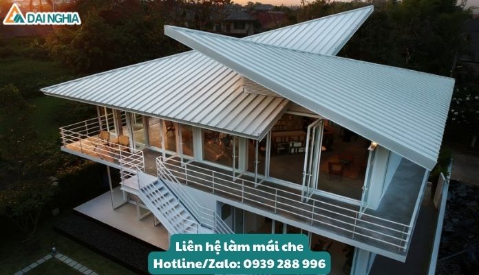 Tổng Hợp Các Mẫu Mái Che Tôn Rẻ Đẹp - Uy Tín Quận 7 7 Mái che tôn cán sóng được ứng dụng rộng rãi