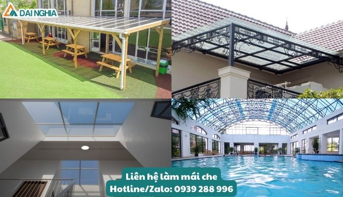 So Sánh Mái Che Poly Và Mái Che Kính Cường Lực 3 Mái che Poly và mái che kính được sử dụng trong cuộc sống