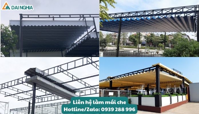 Thi Công Mái Che Hiên Nhà Đẹp, Hiện Đại & Tiện Nghi 18 Mái bạt xếp linh hoạt và tiện dụng, giúp tạo không gian bảo vệ