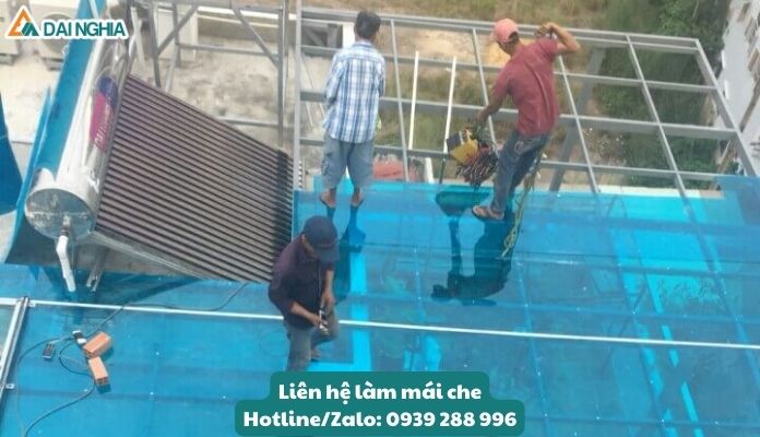 Thi Công Mái Che Hiên Nhà Đẹp, Hiện Đại & Tiện Nghi 21 Quy trình thi công mái che hiện đại