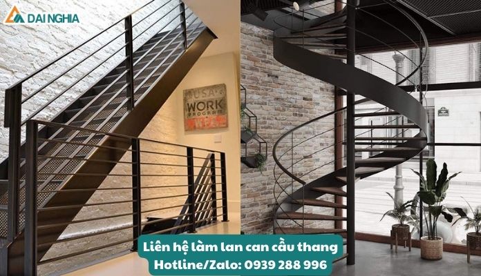 Tổng Hợp 50+ Mẫu Lan Can Cầu Thang Đẹp Chuẩn Phong Thủy & Ấn Tượng 6 Kết nối giữa các tầng và không gian - Mẫu lan can cầu thang sắt vững chắc