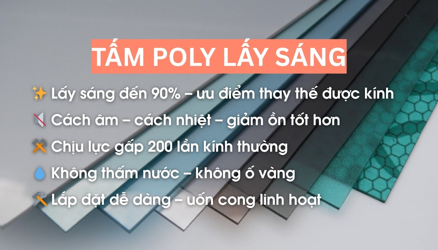 Bảng Báo Giá Tấm Poly - Tấm Lợp Poly Lấy Sáng 2025 1 bang bao gia tam poly lay sang nam 2025 4