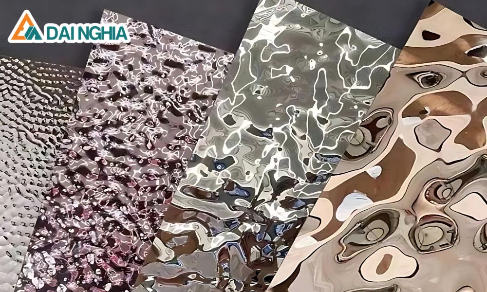 Báo Giá Thi Công Tấm Ốp Trần Inox 3D Sóng Nước Đa Màu 9 chi tiet tam inox gon song 3d bao gia vat tu 10