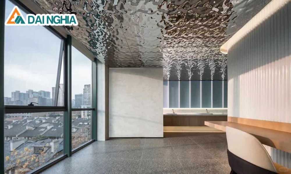 Báo Giá Thi Công Tấm Ốp Trần Inox 3D Sóng Nước Đa Màu 11 chi tiet tam inox gon song 3d bao gia vat tu 6