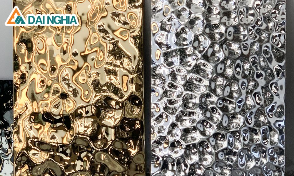 Báo Giá Thi Công Tấm Ốp Trần Inox 3D Sóng Nước Đa Màu 10 chi tiet tam inox gon song 3d bao gia vat tu 7