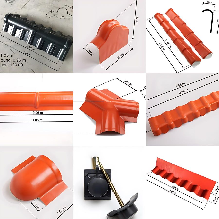 Bảng Giá Tôn Nhựa PVC, Tôn Giả Ngói Cách Nhiệt Độ Bền Cao 21 gia phu kien ton ngoi nhua 11