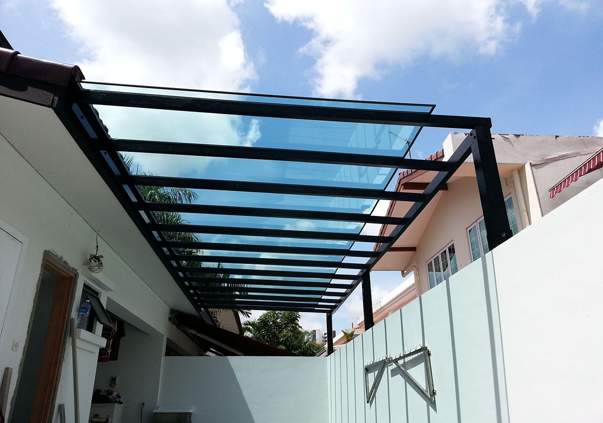 Mái hiên nhựa lấy sáng 1 mai che bang tam nhua polycarbonate 1