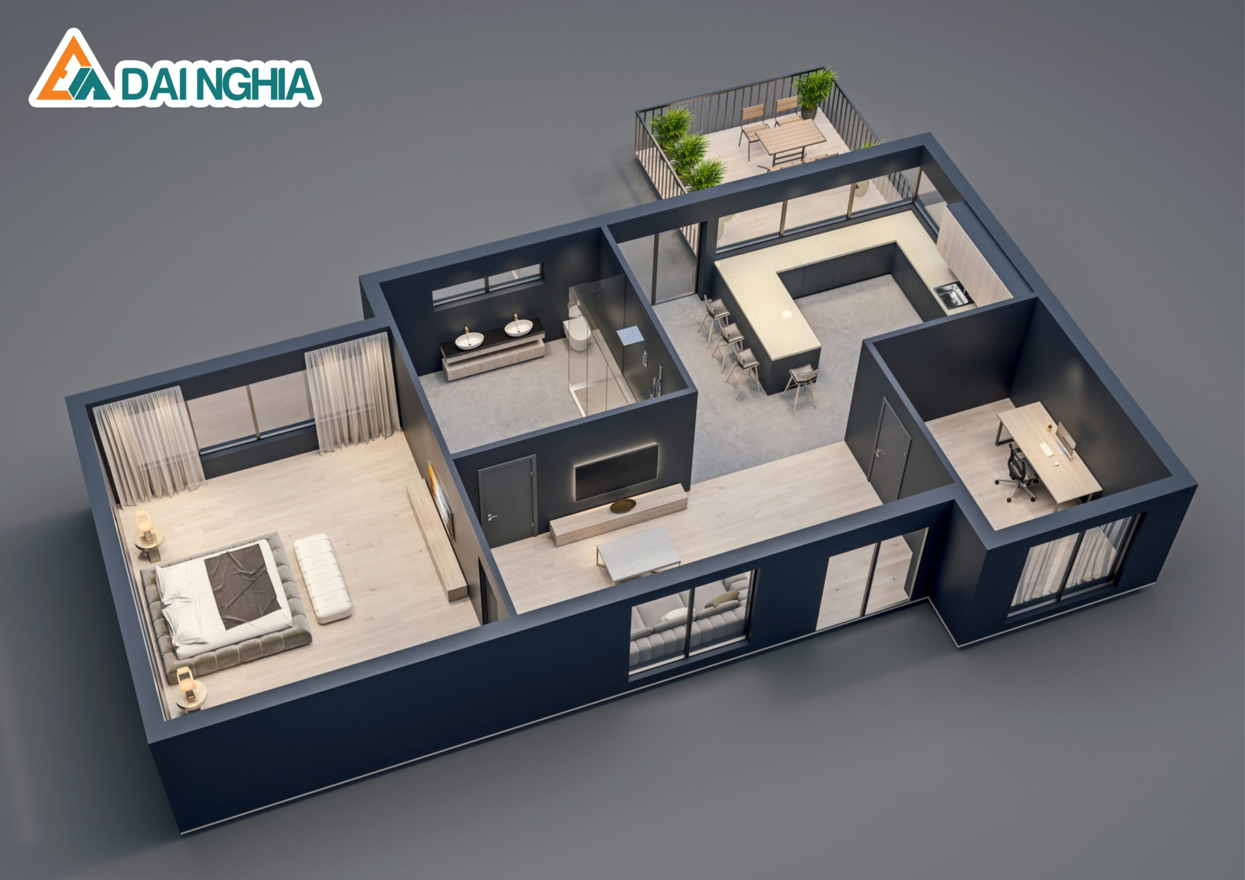 Top 5 Bản Vẽ Nhà Tiền Chế Nghỉ Dưỡng Đẹp 2023 36 Mot so ban ve 3D nha tien che nghi duong dep mat 2 scaled 1