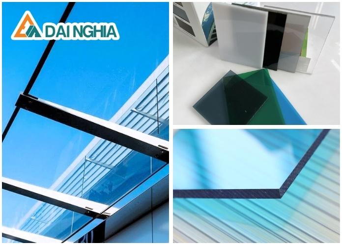 So Sánh Tấm Poly Đặc Ruột Và Rỗng Ruột 1 Tấm Poly đặc ruột