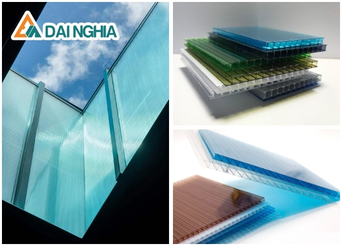 So Sánh Tấm Poly Đặc Ruột Và Rỗng Ruột 2 Tấm Poly rỗng ruột