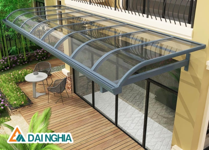 Tấm Nhựa Poly Trong Suốt Làm Mái Che Lấy Sáng 2025 4 những công trình như mái che, giếng trời, nhà kính, hay mái hiên