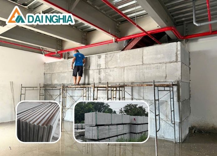 Ứng dụng của tấm bê tông nhẹ dày 10cm làm tường