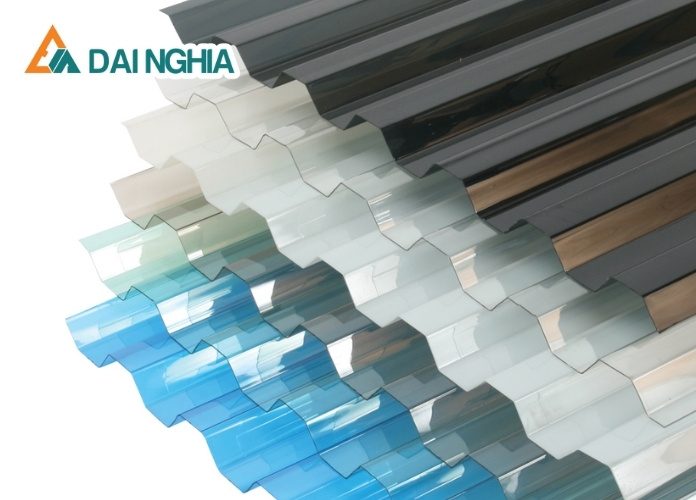 Báo giá tấm poly 11 sóng vuông dày 0.8mm