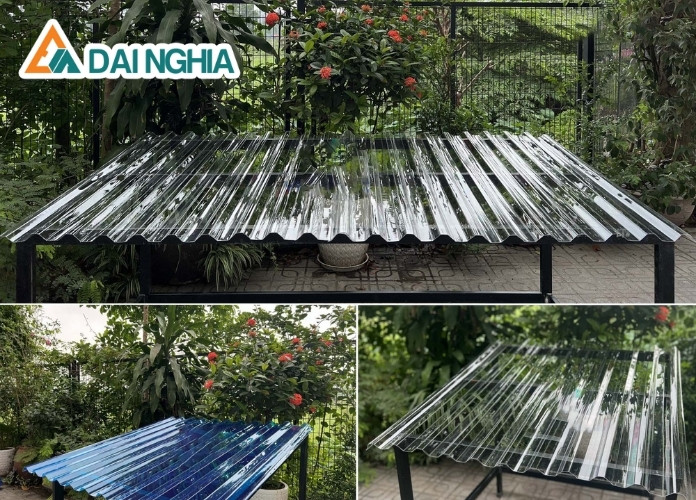 Ứng dụng tấm poly 11 sóng vuông dày 0.8mm