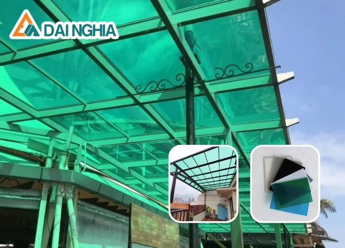 Tấm Poly đặc 2.4mm xanh lá Đài Loan