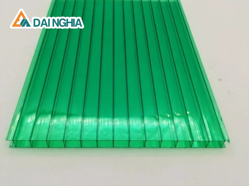 Tấm Poly rỗng 5mm xanh lá hàng Đài Loan