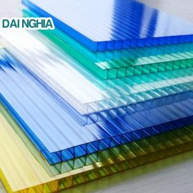 Tấm Poly rỗng 6mm xanh biển lấy sáng