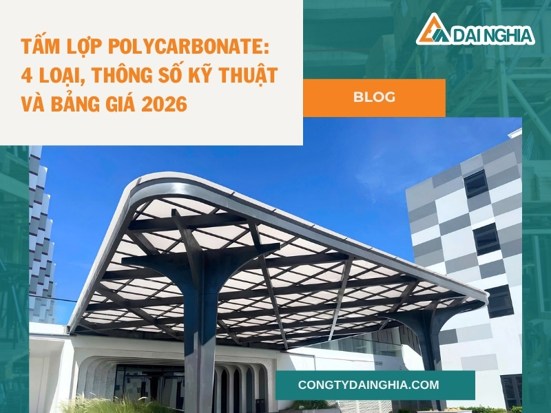Tấm Lợp Polycarbonate: 4 Loại, Thông Số Kỹ Thuật Và Bảng Giá 2026