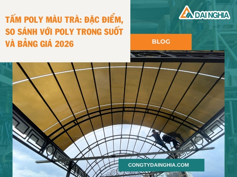 Tấm Poly Màu Trà: Đặc Điểm, So Sánh Với Poly Trong Suốt Và Bảng Giá 2026