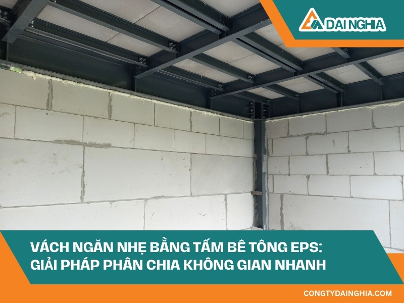 Vách Ngăn Nhẹ Bằng Tấm Bê Tông EPS: Giải Pháp Phân Chia Không Gian Nhanh