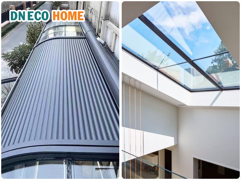 Các kiểu mái che giếng trời theo cơ chế vận hành