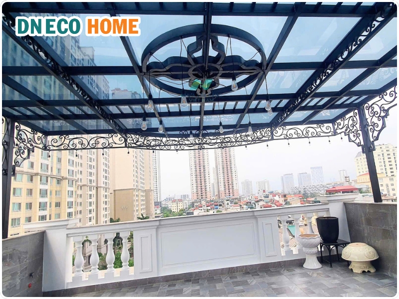 Mái che ban công sắt mỹ thuật