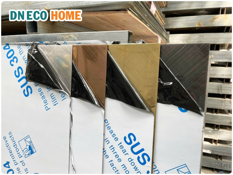 Ứng dụng tấm Inox màu đồng trong trang trí nội thất