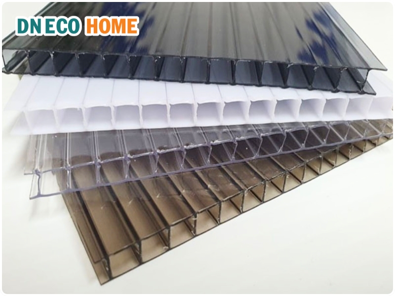 Bảng giá tấm Poly rỗng 8mm trắng trong