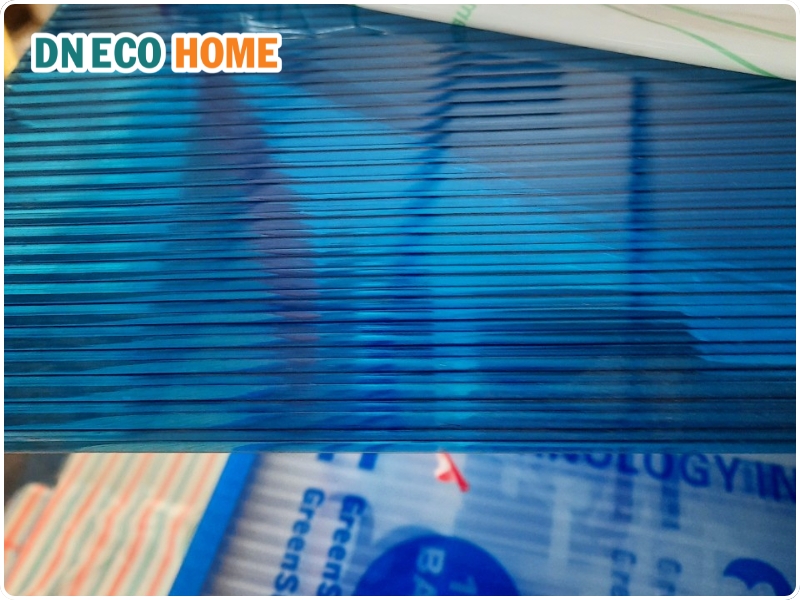 Báo giá tấm Poly rỗng 10mm xanh biển