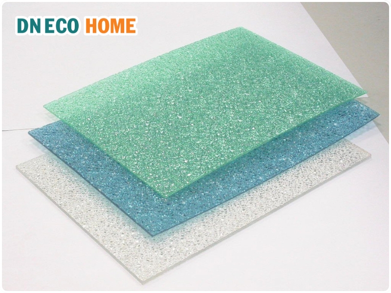 Tấm Poly đặc 4.5mm xanh sần