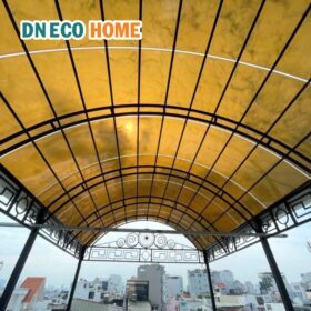 Ứng dụng tấm Poly đặc 6mm trà làm mái che